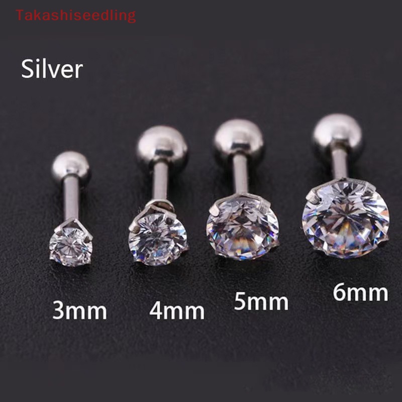 1 Bông Tai 4 Chấu Đính Đá Thời Trang Cá Tính Cho Nam Nữ