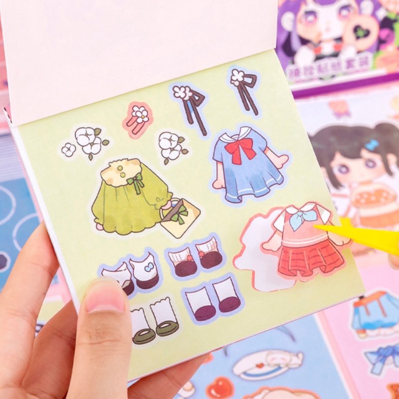 1 Bộ Miếng Dán Trang Điểm Xếp Hình Công Chúa Cho Bé Gái