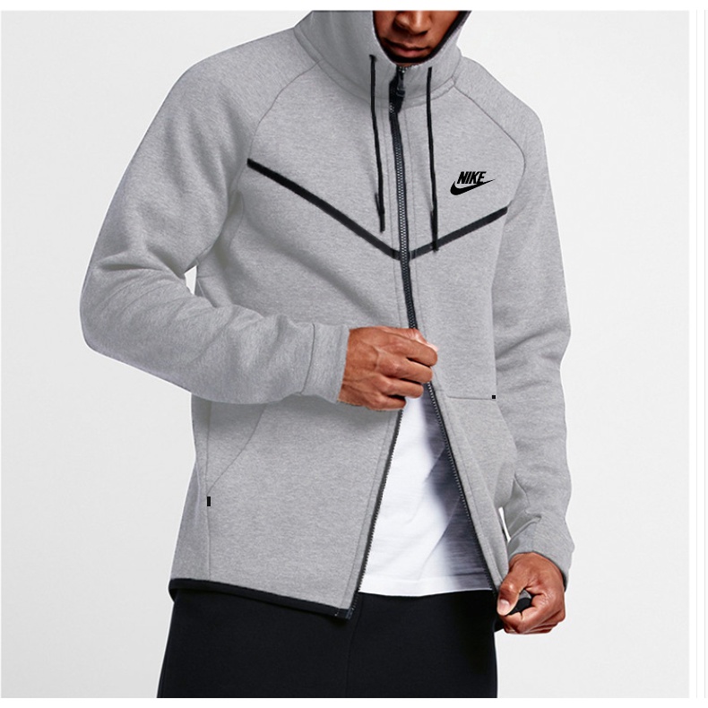 Áo Khoác Có Nón Chất Liệu 100% Cotton In Logo Nike Cho Nam