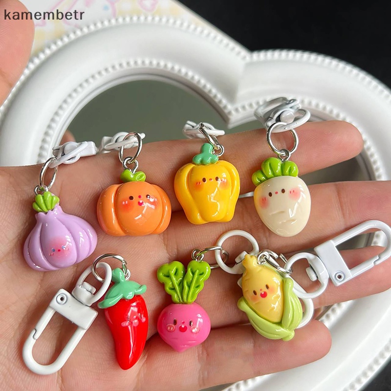 Kam Móc Chìa Khóa Trang Trí Ba Lô / Túi Xách / Móc Khóa Hình Củ Cải / Bắp / Bí Ngô Hoạt