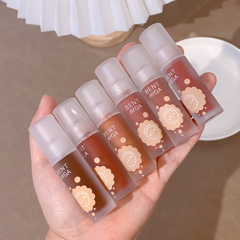 Son Môi / Son Môi Màu Lì / Lâu Trôi Thiết Kế Vỏ Họa Tiết Hoa Hướng Dương Xinh Xắn