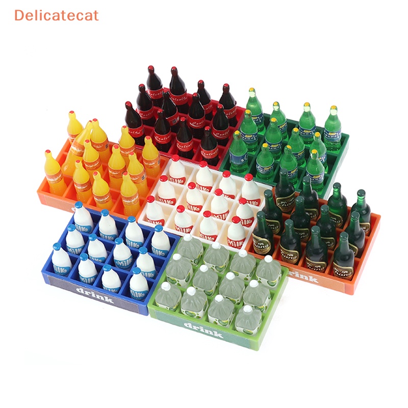 1 Bộ Mô Hình Chai Nước Ngọt / Lon Soda Mini Trang Trí Nhà Búp Bê