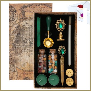 Bộ Sáp Con Dấu Niêm Phong Bì Thư Chống Dính Phong Cách Vintage paca3vn paca3vn
