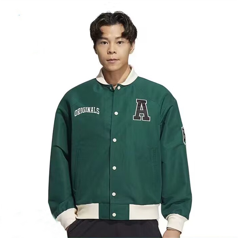 Áo Khoác Thể Thao Cổ Đứng Thêu Logo Adidas Thời Trang Cho Cặp Đôi