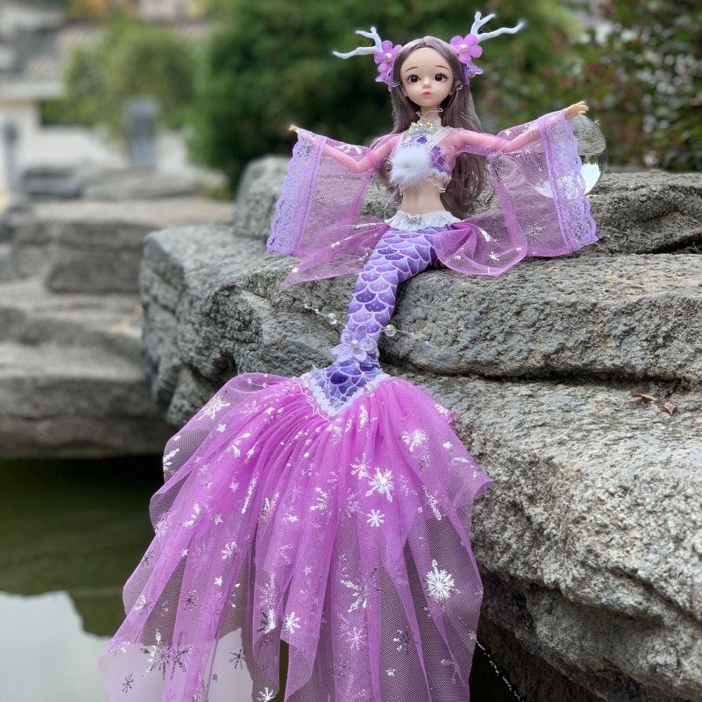 Mmluck BJD Đồ Chơi Búp Bê Nàng Tiên Cá Cánh Bướm BJD Nàng Tiên Cá Mặc Quần Áo Thời Trang Có Thể Tháo Rời Cho