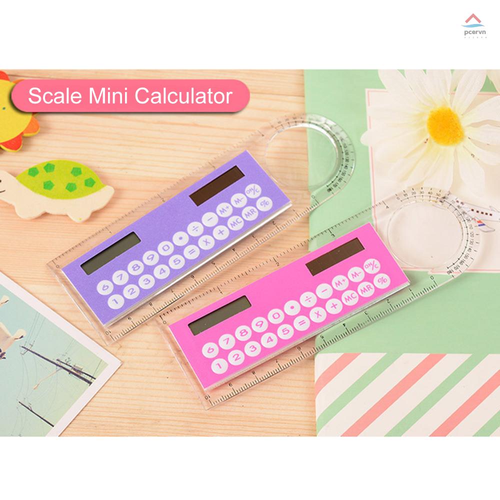1 Thước Kẻ Mini 10cm Sử Dụng Năng Lượng Mặt Trời Siêu Mỏng Màu Sắc Ngẫu Nhiên