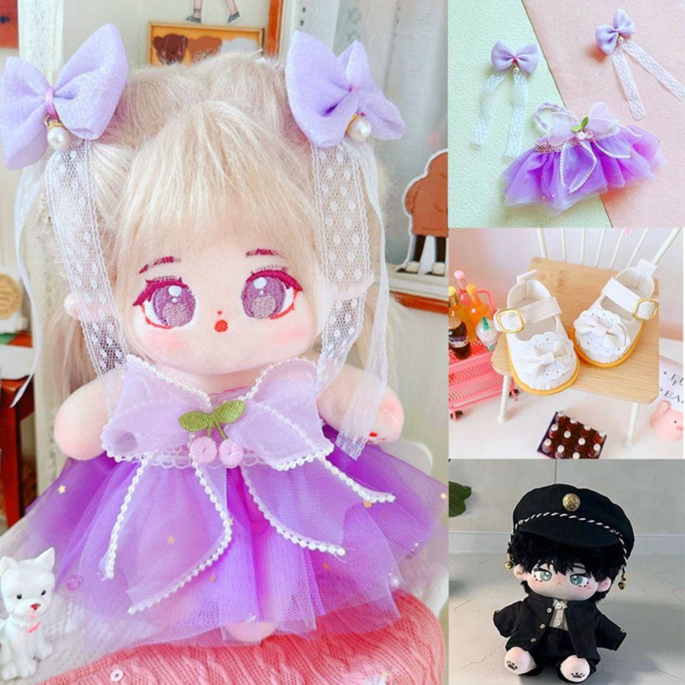 Giày Búp Bê Vải Cotton 20cm Phối Lông Màu Cầu Vồng Thời Trang Xuân Hè Chất Lượng Cao