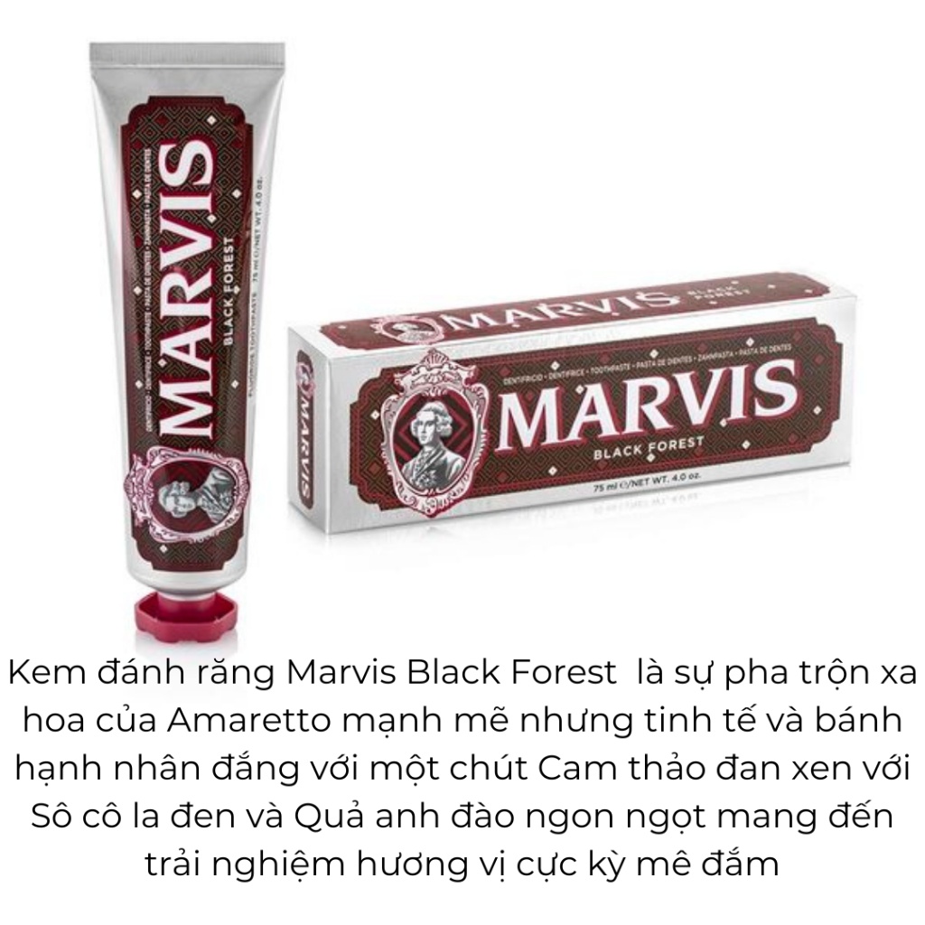 Kem đánh răng Marvis nhiều mùi hương - làm trắng răng