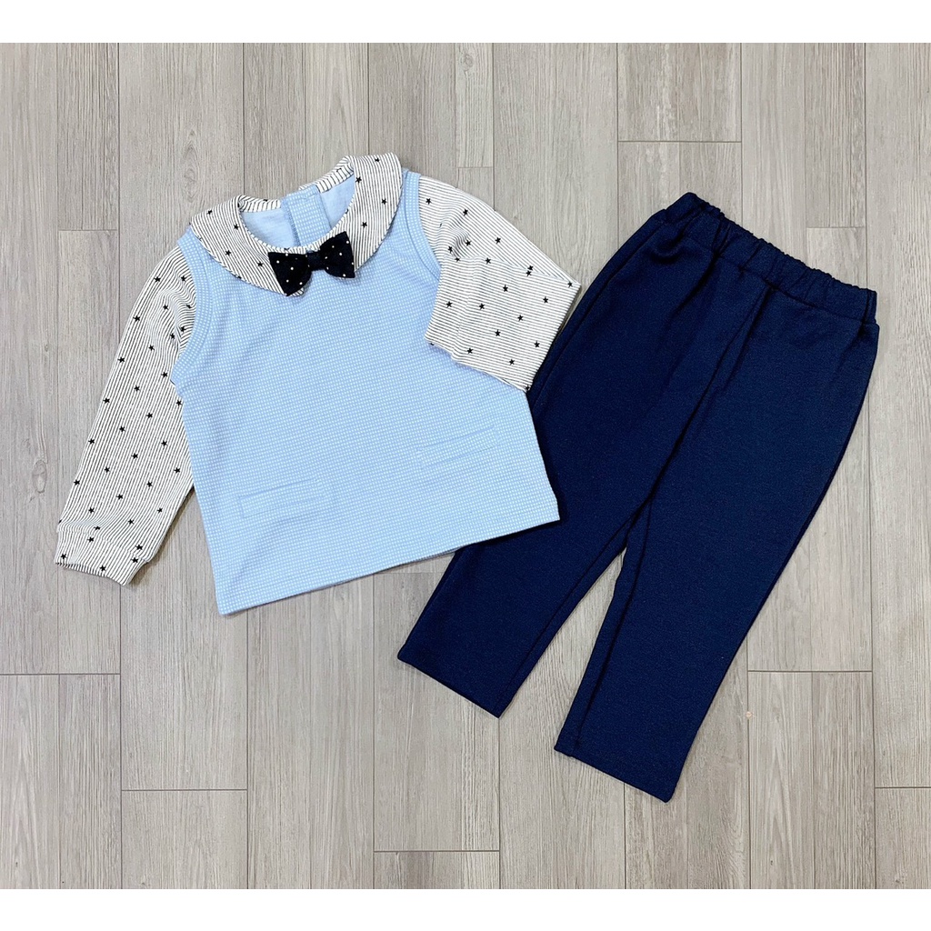 Set bộ bé trai bow Dễ Thương