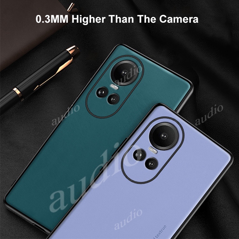 Ốp Điện Thoại Da Viền Silicon Sang Trọng Cho Oppo Reno 10 Pro Plus 10Pro 10Pro + 5G 2023 Oppo Reno10 Pro + Pro + Reno10Pro 5G