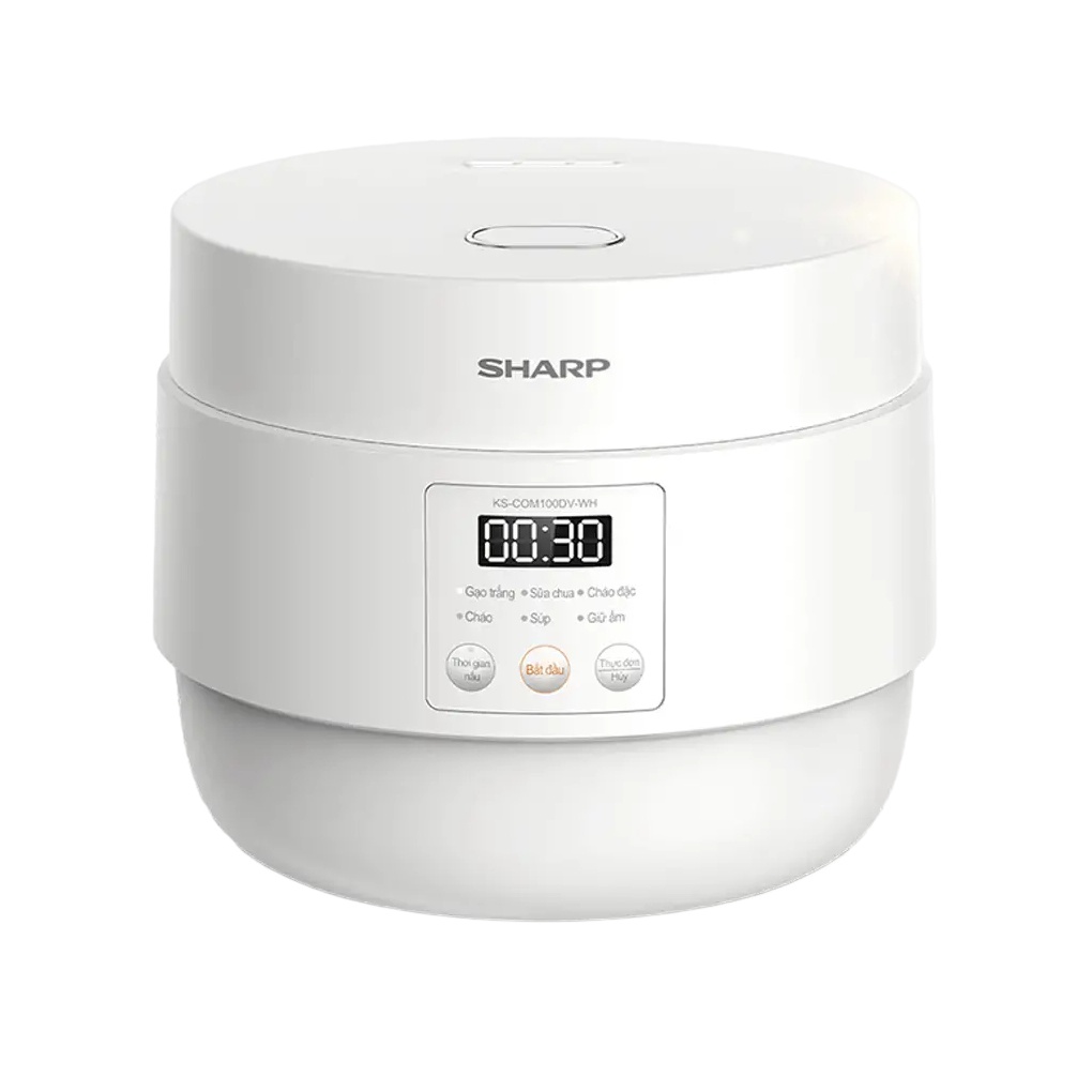 Nồi cơm điện Sharp 1 lít KS-COM100DV-RD  và KS-COM100DV-WH  - Bảo hành 12 tháng chính hãng
