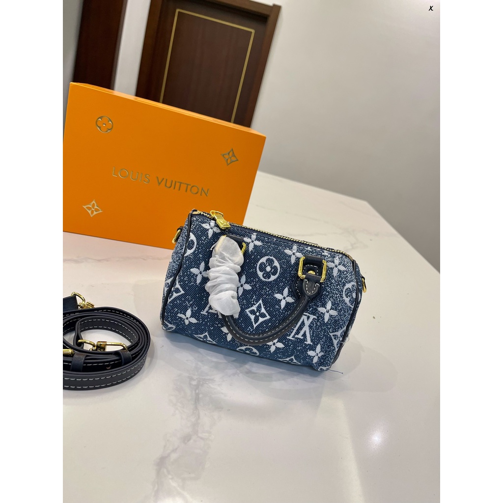 Túi Xách Denim Mini Hình Gối Thời Trang Cổ Điển Dành Cho Nữ