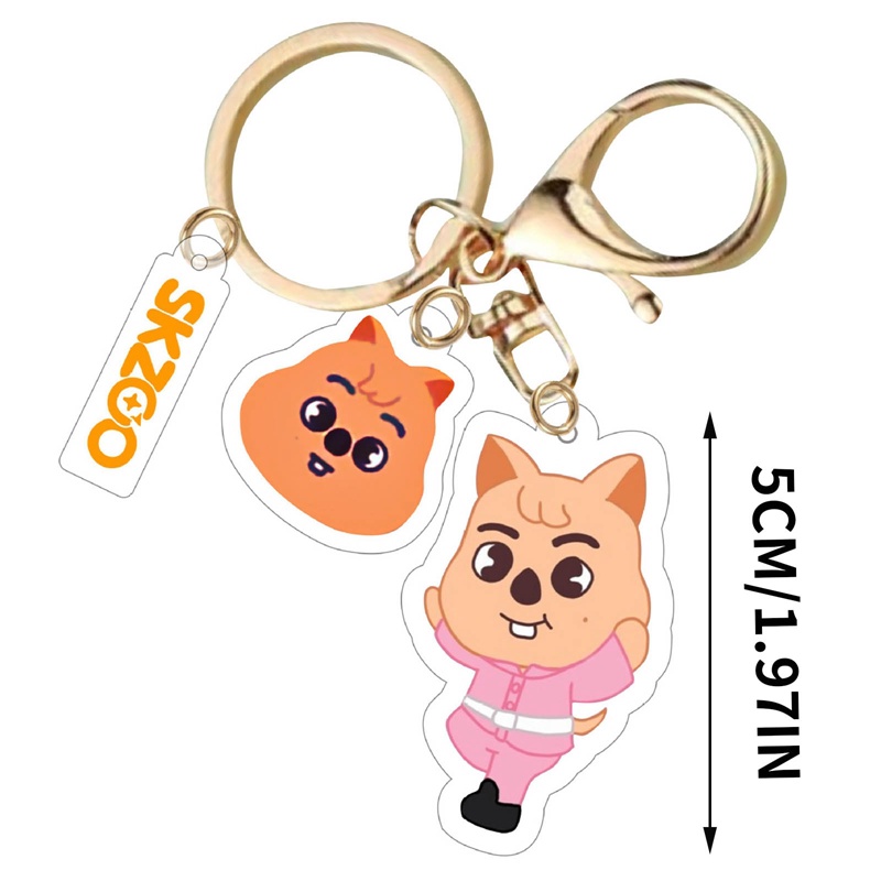 Móc Khóa Nhựa Acrylic In Hình Nhóm Nhạc Kpop Stray Kids Skzoo