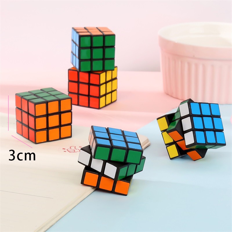 Khối Rubik 3x3x3 mini 3Cm 10mm 3x3 Đồ Chơi Rèn Luyện Trí Não DIY