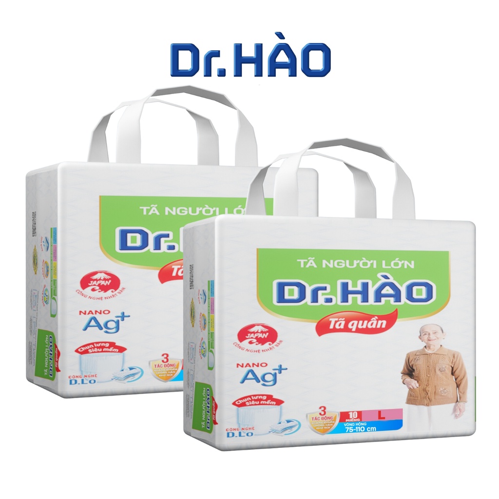 Tã quần người lớn enterone Dr.Hào size L gói 10 miếng bỉm quần cho ngư