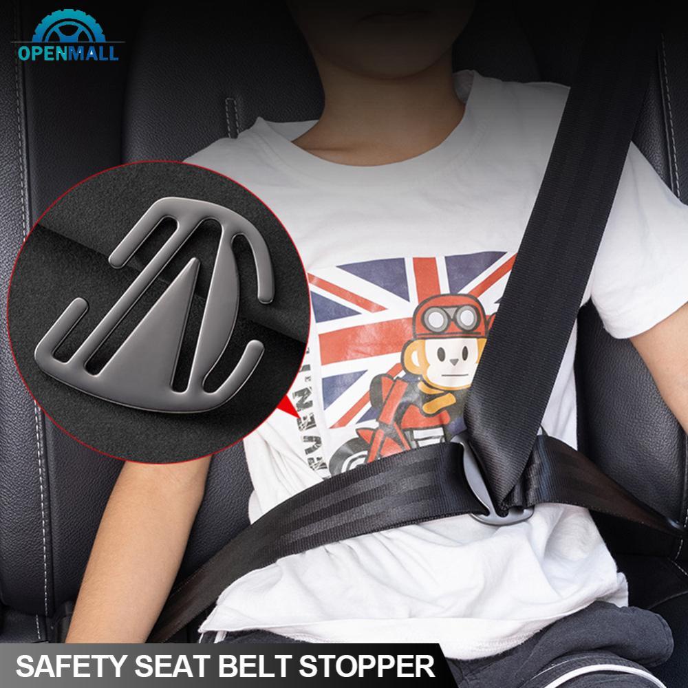 Openmall car adjuster safety belt anti-neck belt định vị nút chặn vai khóa bảo vệ cho trẻ em phụ kiện dây đai an toàn e4z6