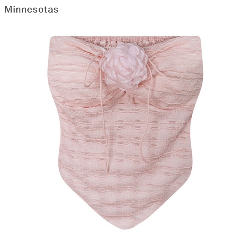 Áo Hai Dây Ôm Dáng Màu Trơn Không Đối Xứng Hình Hoa Mùa Hè Cho Nữ mns