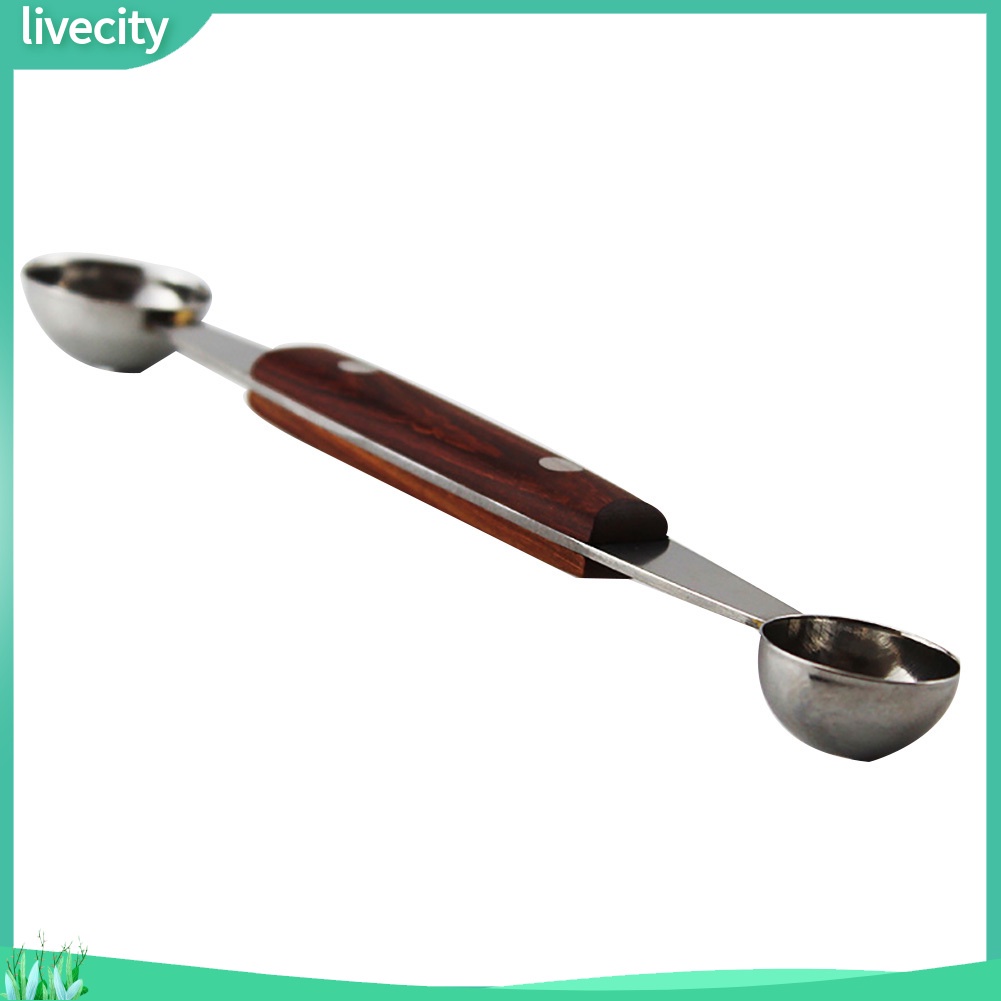 3 cái bằng thép không gỉ double-end melon baller fruit spoon ice cream dessert scoop