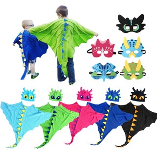 Partytree khủng long áo choàng mũ mặt nạ trang phục trẻ em halloween giáng sinh cosplay