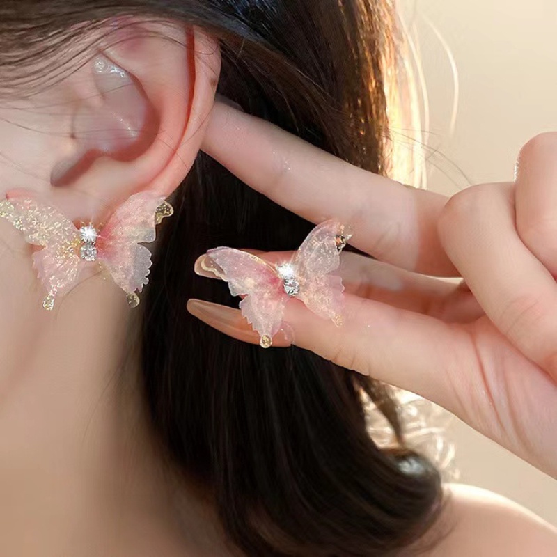 Thời trang hàn quốc nơ nút bông tai thanh lịch đẹp ear stud bạc bông tai trang sức phụ kiện cho phụ nữ cô gái