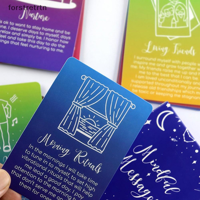 Forstretrtn thông điệp quan tâm oracle tarot card lời tiên tri số phận bói toán bộ bài gia đình ban tiệc trò chơi người mới bắt đầu bài bói bài trò chơi en