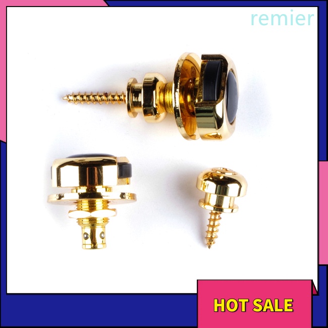 Re 2pcs guitar strap buckle lock button non-slip electric guitar zinc alloy for guitar player