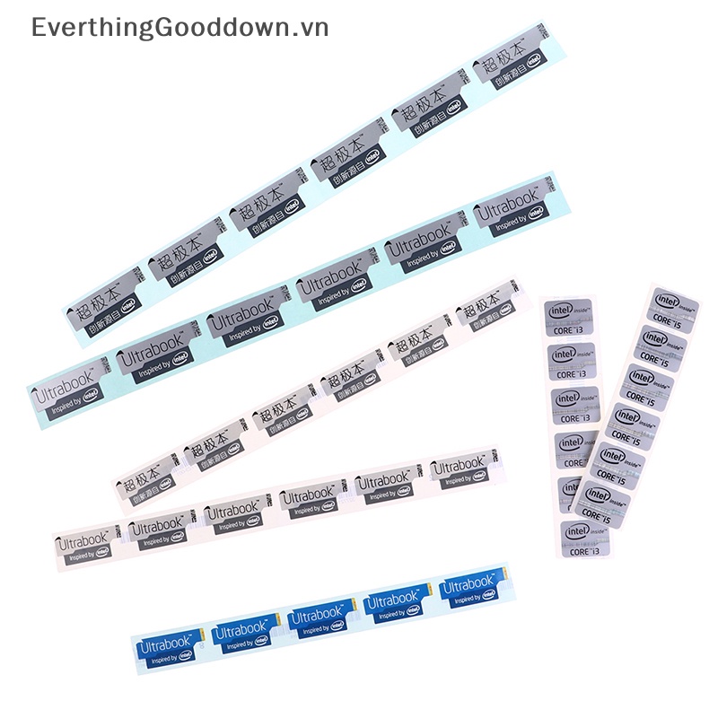 Everthinggooddown 5 cái ultrabook performance label sticker logo máy tính xách tay intel core i3 i5 vn