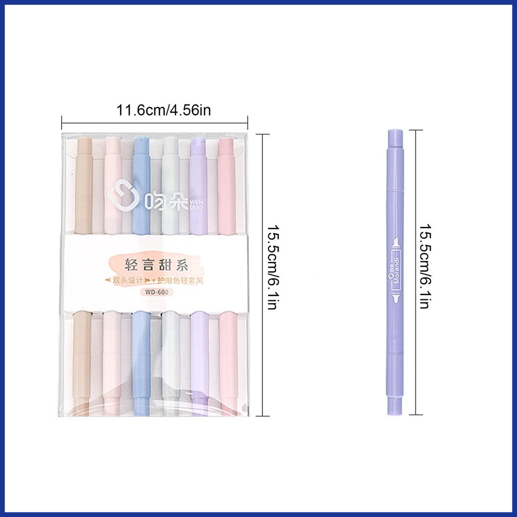 Bút đánh dấu pastel bút đánh dấu bộ 6 cái màu pastel thẩm mỹ bút đánh dấu bộ bút đánh dấu viết nhật ký aiavn aiavn