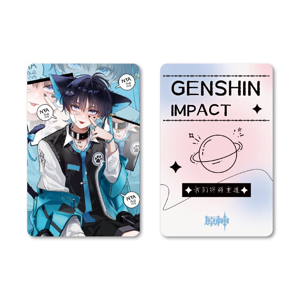 Genshin impact ngoại vi laser mô hình nhỏ xe tải nhỏ cắt tròn thẻ lomo dày người nổi tiếng món quà phái sinh p5fh