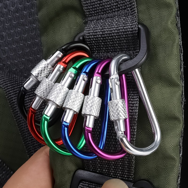 1/5 cái hợp kim nhôm đầy màu sắc carabiner keychain / heart d-ring buckle mountaineering buckle for outdoor camping