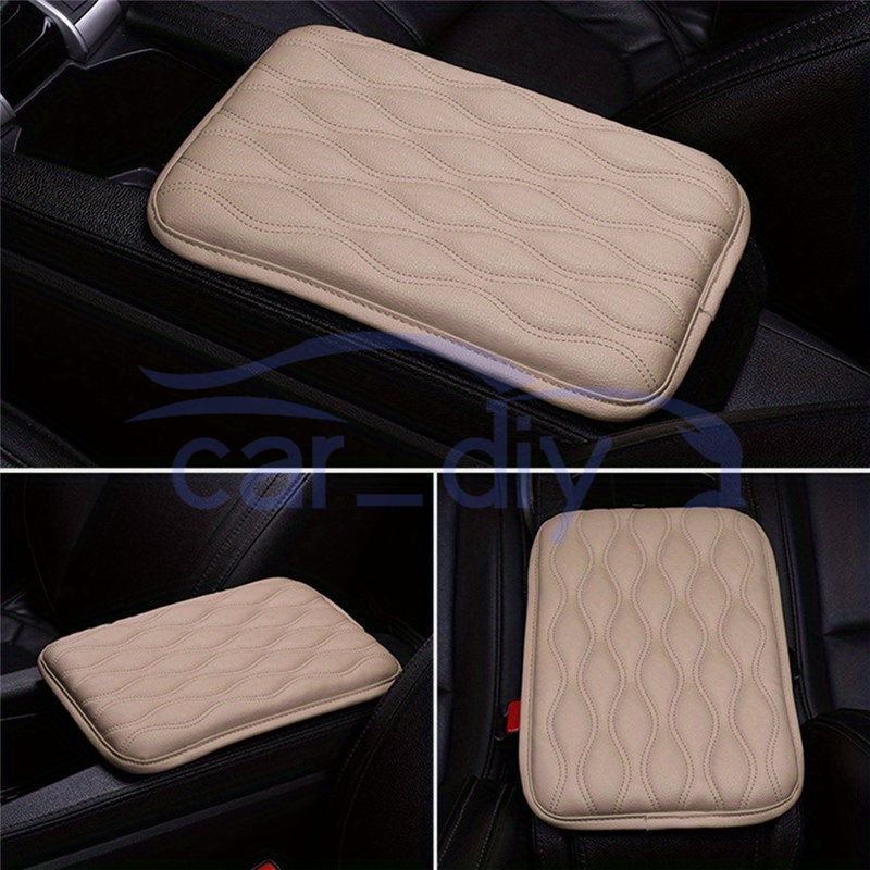 Universal car armrest box pad pu leather center console arm rest non-slip mat đệm bảo vệ chiều cao nắp đậy phụ kiện ô tô