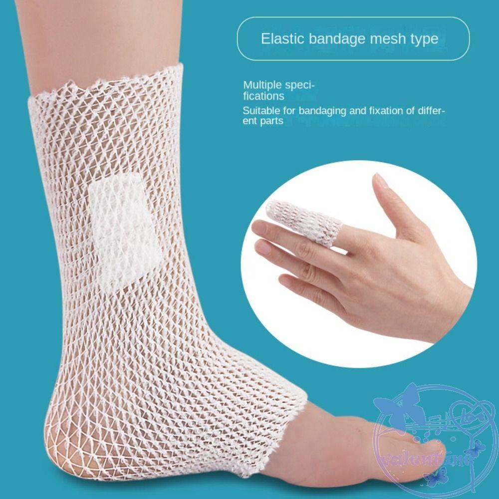Băng quấn lưới avalentine, băng quấn ống lưới đàn hồi polyester thoáng khí, băng quấn thoáng khí thun trắng đàn hồi cho người lớn cổ tay
