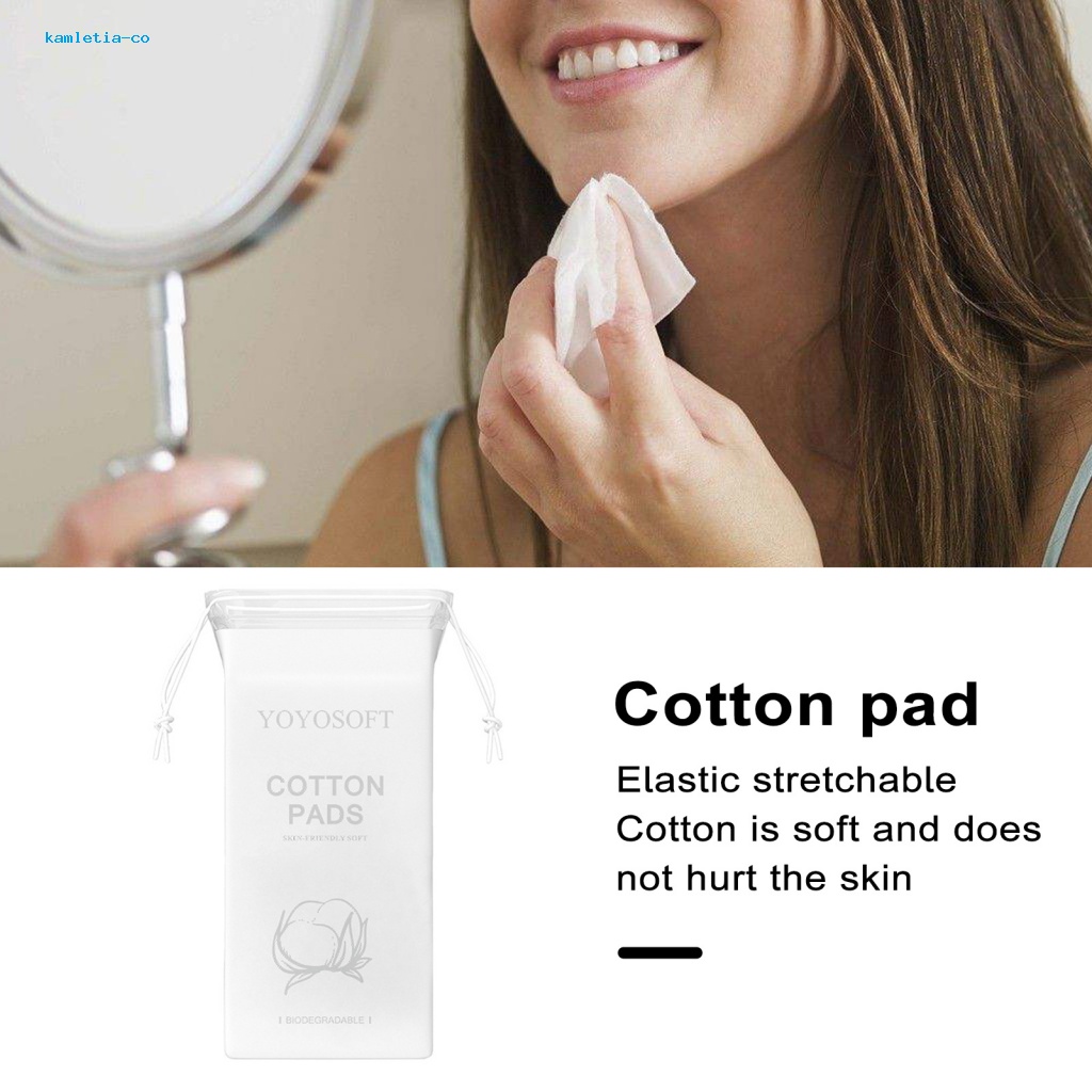 Ka * cotton pad để tẩy trang chăm sóc da miếng bông trang điểm mỏng soft lint-free 100pcs khô / ướt sử dụng móng tay / môi / mắt tẩy trang dùng một lần non-woven for toner