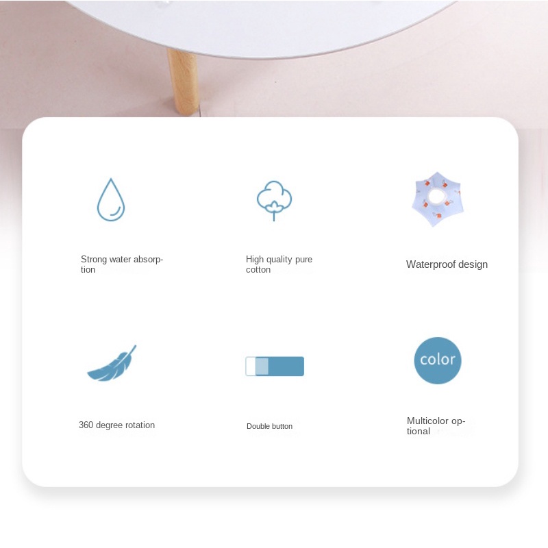 Baby silicone bib burp four seasons five-star printing double snap-fastener baby bib double-layer cotton baby bib sơ sinh khăn thấm nước bọt