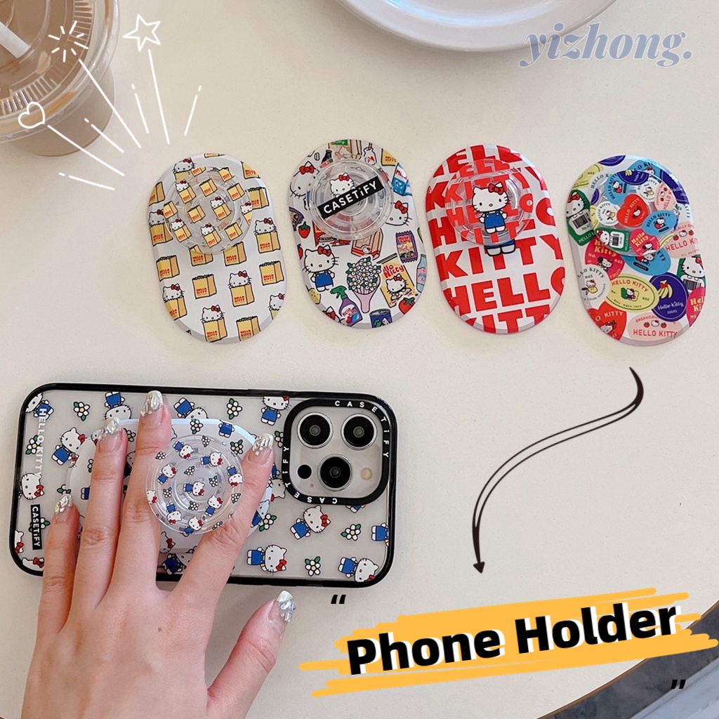Giá đỡ điện thoại kickstand phim hoạt hình dễ thương hello kitty creative magnetic attraction stand for naked mobile phone magsafe case tablet cellphone foldable anti-drop pc bracket