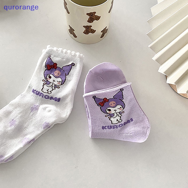 Qurange mới kawaii vớ kuromi dễ thương giản dị đa năng ins girl món quà giáng sinh cho bạn gái ror
