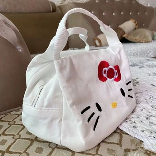 Túi tote túi vải nữ dung tích lớn 2023 túi mua sắm xách tay kt cat mới túi đeo vai hello kitty]