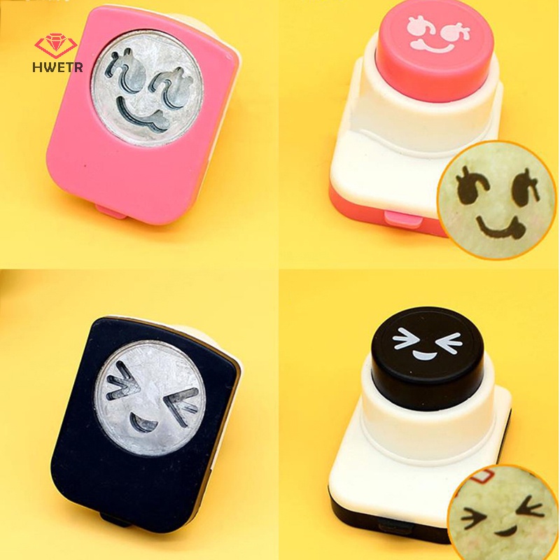Hwetr phim hoạt hình khuôn cơm nắm tự làm khuôn mặt cười hình dạng khuôn mặt cắt rong biển bento sushi dụng cụ mới