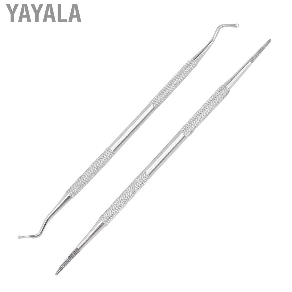 Yayala 2pcs Ingrown Toenail Nail Picker Dual Ends File Cleaner ABE