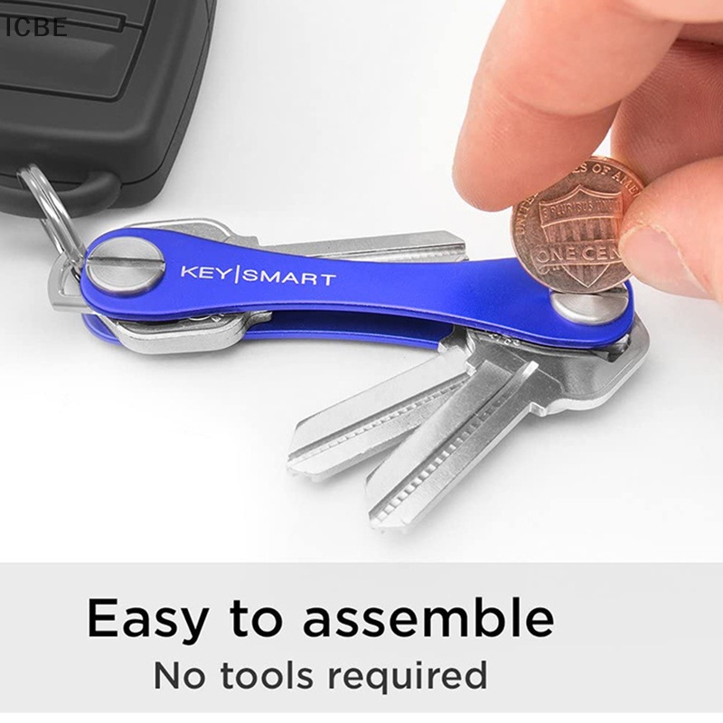 Ic 1pc keychain key kẹp chìa khóa kim loại lưu trữ thông minh diy keys holder keychain organizer vn