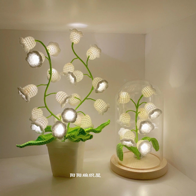 Jh Hàng Có Sẵn Chuông Gió Đan Len Thủ Công Hình Hoa lily of the valley diy Làm Quà Tặng Giáng Sinh Sáng Tạo