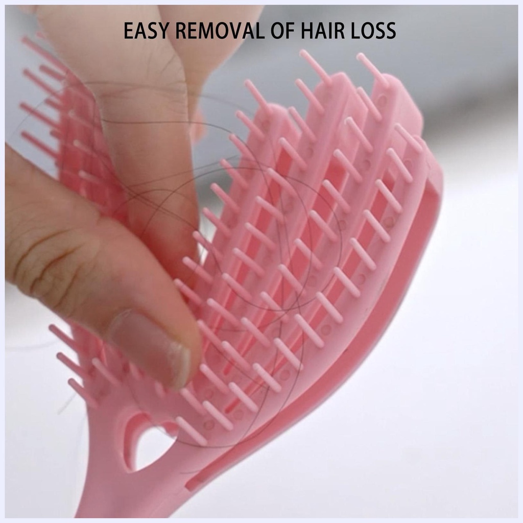 Lược chải tóc xoăn Lược chải tóc dài Lược massage gia đình cầm tay tích hợp gương nhỏ và dây buộc