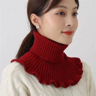 Khăn quàng cổ giả nữ có bảo vệ cổ khăn quàng cổ đa năng ấm áp dệt kim