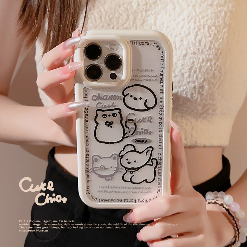 Thời trang cartoon stick hình kitty trắng acrylic soft clear case hp ip iphone 11 12 13 14 15 pro max x xr xs max vỏ điện thoại iphone 14plus ftd vỏ apple chống sốc