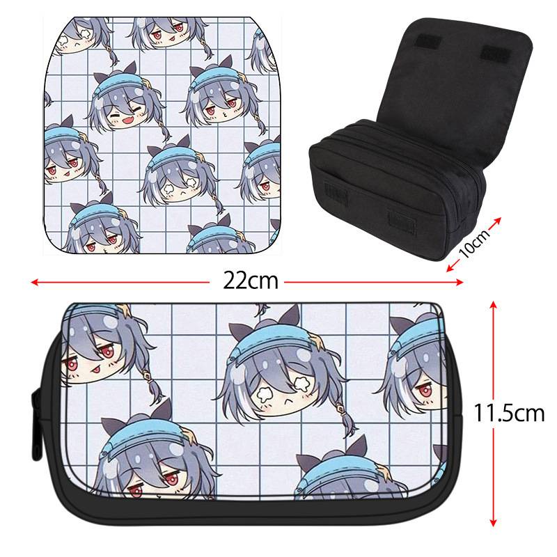 Sq3 honkai star rail phim hoạt hình anime hộp bút chì hộp bút chì canvas dung lượng lớn hộp đựng bút chì học sinh hộp văn phòng phẩm