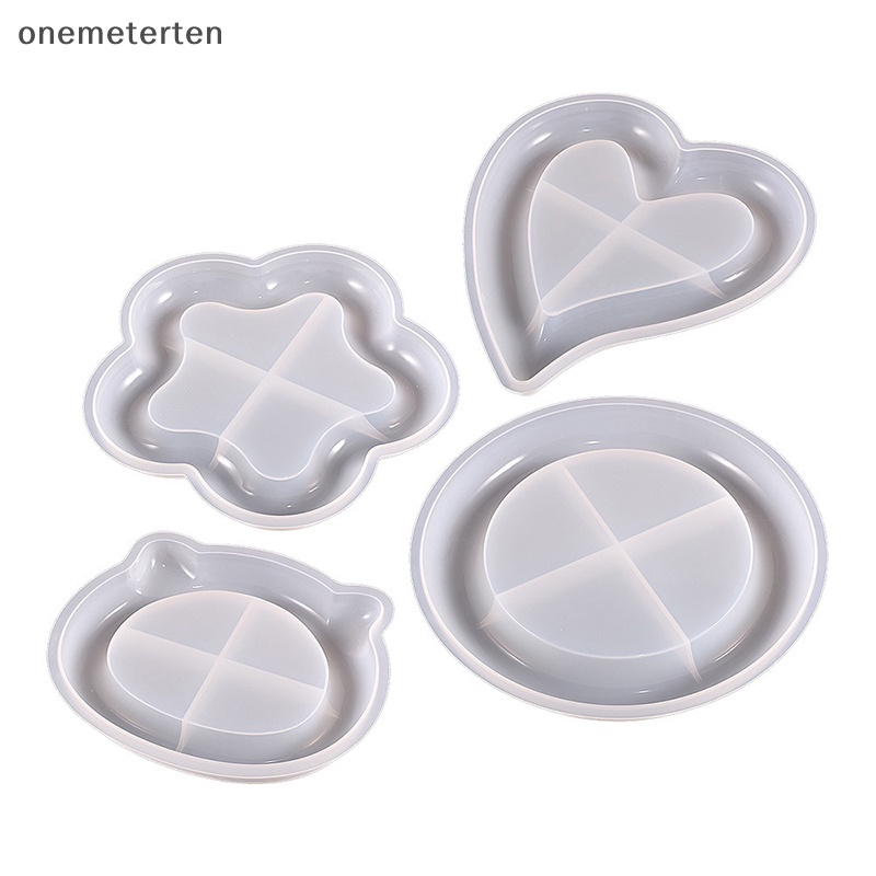 Rten hoa tròn khay bê tông khuôn silicone gấu trái tim coaster thạch cao đất sét khay lưu trữ đồ trang sức trưng bày tấm nhựa khuôn n