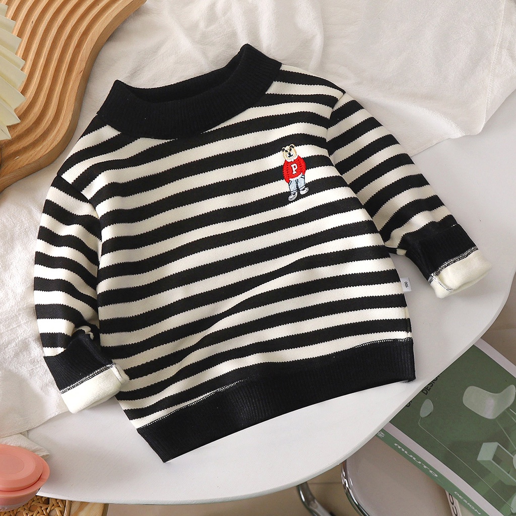 Áo Len Dày Lót Lông Cừu Phong Cách Thu Đông Mới Cho Bé Trai Và Bé Gái