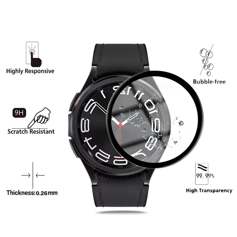 3d pmma bảo vệ phim mềm bảo vệ toàn cạnh bảo vệ màn hình cho samsung galaxy watch 6 classic 43mm 47mm 40mm 44mm