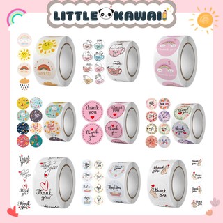Cuộn 500 sticker nhãn dán thank you cảm ơn - size 2.5cm