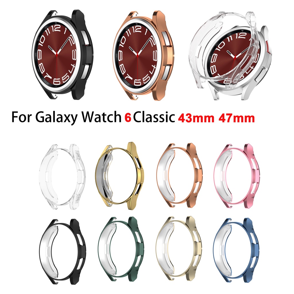 Tpu case cover cho samsung galaxy watch6 watch 6 classic 43mm 47mm mạ mềm sáng bóng mỏng